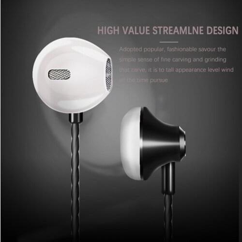 In-ear Earphone Metal Wired Headphones With Microphone Heavy Bass Music Earphone Computer Earphones For Xiaomi For Huawei