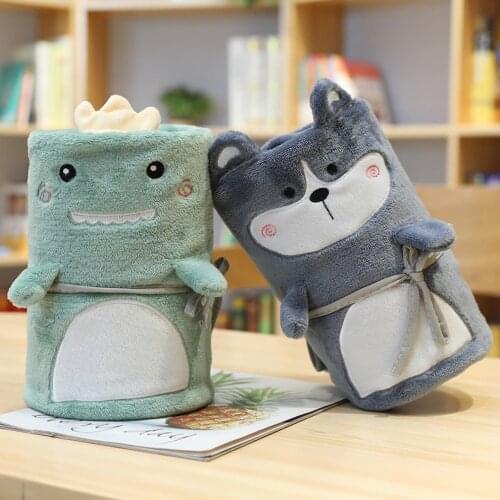 New Cute Cartoon Animal Air Conditioning Office Nap Blanket Lunch Break Artifact Exquisite And Elegant Blanket For Baby Adult