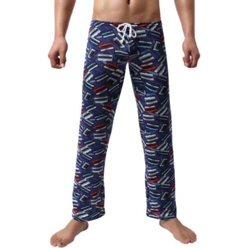 Pajamas men pants ropa interior hombre pijama hombre sleepwear printed classic home pants mens pajamas nightie underwear men