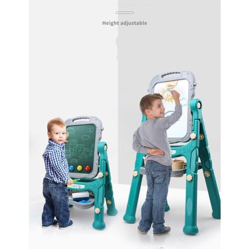 Gift Kids toys Children Removable double sketchpad Boy Girl Creative Black whiteboard toys Height adjustable 360 degree flip