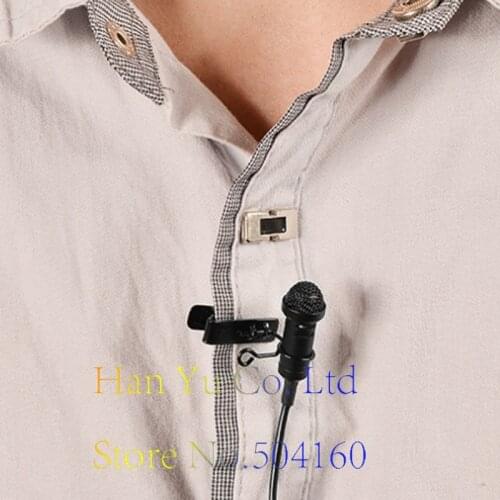 Mini Portable Clip-on Lapel Lavalier Hands-free 3.5mm External Screw Lock Jack Microphone Mic for Computer PC Laptop