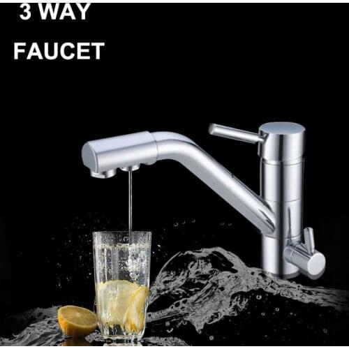 Kitchen faucet mixer high quality water filter 3 way tap