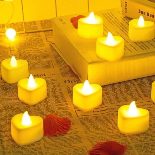 6Pcs/Set Candle Light Wide Application Visual Effect Plastic Eye-catching Easy to Carry Tea Candle Light for Party & Decoration