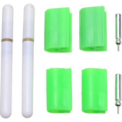 2pcs LED Glowing Sea Pole Night Fishing Lamp Light Stick Rod Tip Waterproof Lamp W/ Light Clip For Sea Rock Fishing Rod