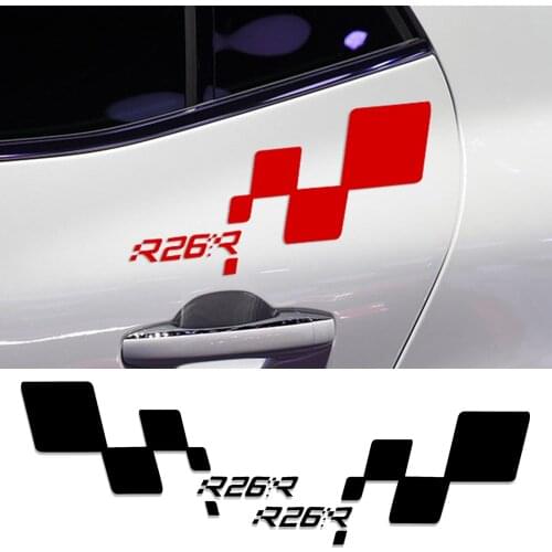 Reflective R26R Door Racing Side Car Sticker Decal For Renault Sport Clio Megane 2 Fluence Logan Captur Sandreo Accessories