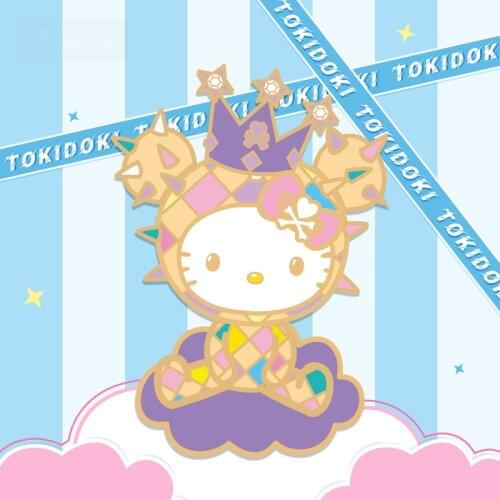 Tokidoki Hellokitty Wonderful Life Badge Pin Blind Box Toys Kawaii Doll Cartoon Cute Model Figure Guess Bag Gift Dector