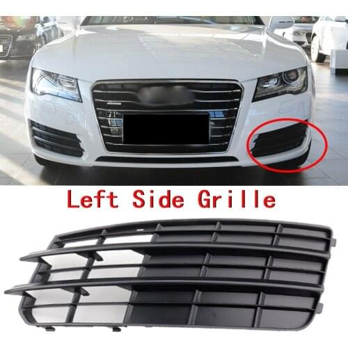 WL Car-styling Front Lower Bumper Fog Light Grille Fit For Audi A7 2011 2012 2013 2014 Replacement Black Foglamp Racing Grills