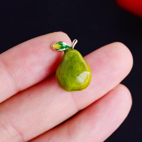 Cute Pear Collar Pins Brooches For Women Dress Shirt Casual Office Brooch Pins Gifts