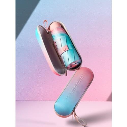 Mini Umbrella Rain Women Clear Umbrella Five-folding Umbrela Ultra Light Small Sun Protection Anti-UV UPF50+ Guarda Chuva 30HT