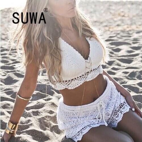 All Black White Vintage Casual Boho Sexy Club Outfits Women Deep V Neck Crop Top Tunic Sweet Girl K-Pop Style Wholesale