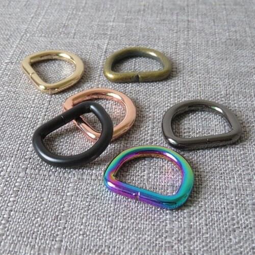 1 Pcs 20mm Strong Metal D Ring Hardware Straps Webbing Belt Buckle Bag Cat Dog Collar Leash Harness Sewing Backpack Accessories