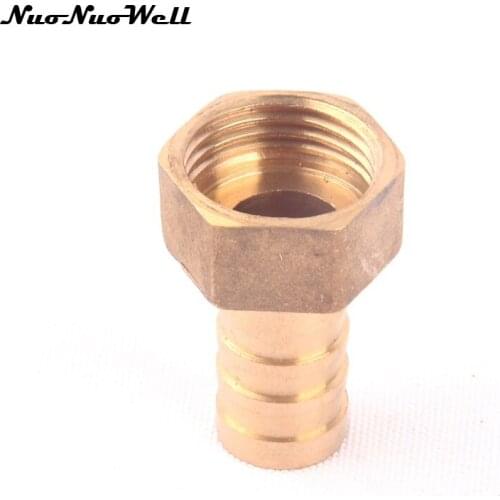 1pcs NuoNuoWell Brass 1/2"-14mm Female Straight Hose Connector Garden Irrigation Watering Pipe Metal Adapter Coupler Fittings