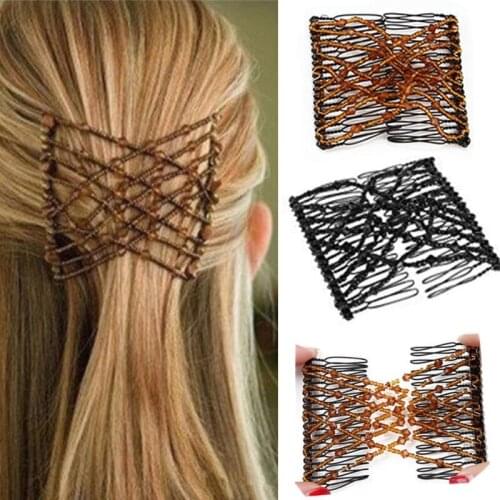 1PC Woman Elastic Magic DIY Toll Vintage Fashion Headband Hair Maker Bun Hair Combs Metal Hairpins Hair Styling Tools