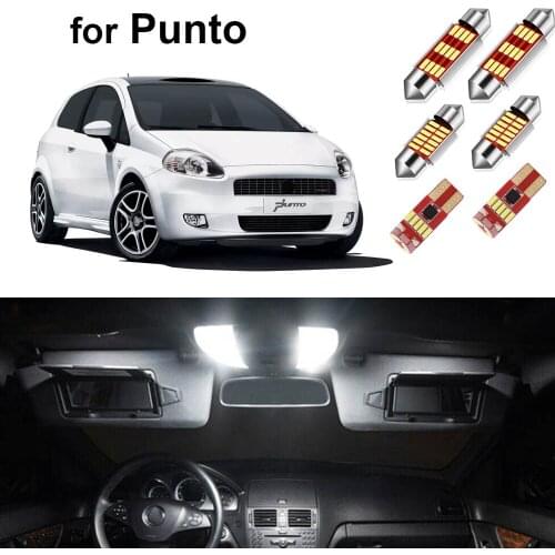 10pcs Canbus For Fiat Punto 3 188 2000-2006 2007 2008 2009 2010 2011 Led Interior Light Kit Dome Trunk Bulbs