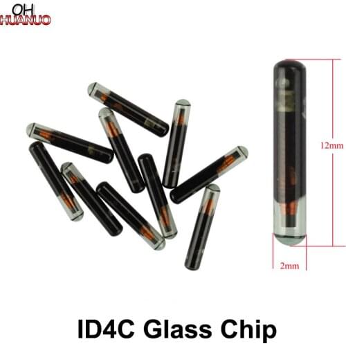 10 PCS, Original ID4C glass chip(smaller size ) Auto Transponder Car Blank Key Chip
