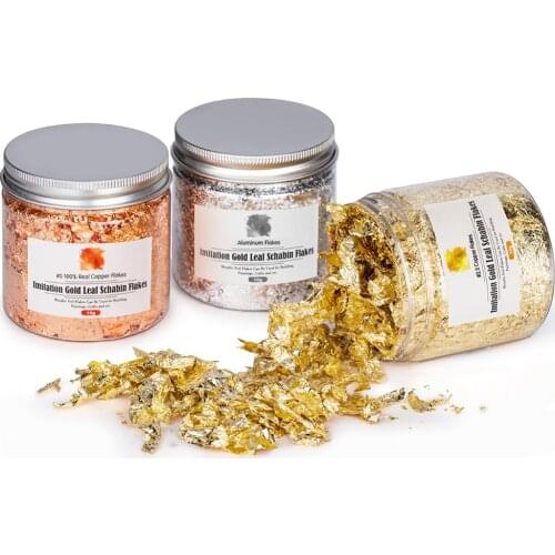 3pcs Gold Gilding DIY Foil Art Craft Paper Leaf Leaves Sheets Bulk Foil Paper Leaves For Gilding DIY Nail Flake Art Decoration