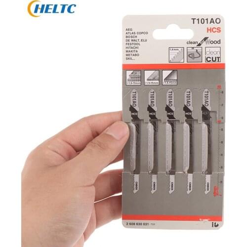 5pcs/lot T101AO HCS T-Shank Jigsaw Blades Curve Cutting Tool For Wood Plastic Saw Hot Sale