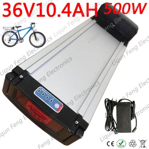 36V E-Bike Battery 36V 10AH 13AH Lithium ion Batteries With Rear Rack For 500W 250W 8Fun Front/Mid/Hub Motor Electric Bicycle