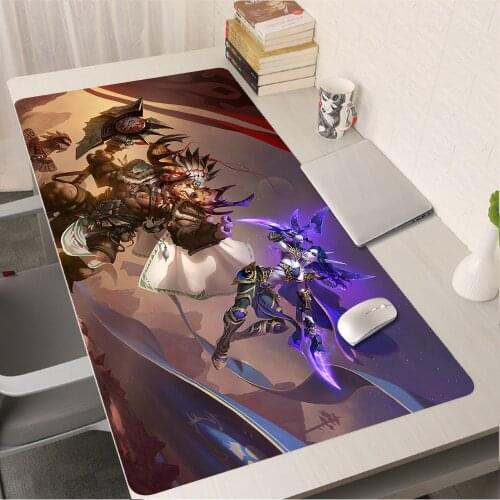 Large Rubber World of Warcraft Mouse Pad Gamer 900x400 XXL Locking Edge Keyboard Gaming MousePad Computer Laptop Mat Desk Pad