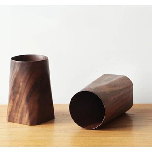 Ceative Black Walnut Wooden Pen Holder Irregular Shape Multi-function Desk Stationery Organizer Storage Box Home Art