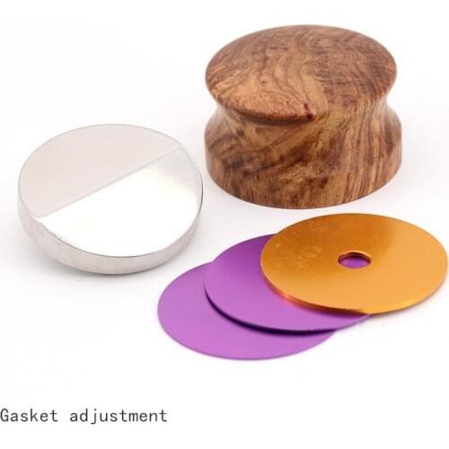 Four-leaf/single-shaped Paddle Powder Dispenser Stainless Steel Huanghuali Solid Wood Powder Press 58.35mm Powder Dispenser