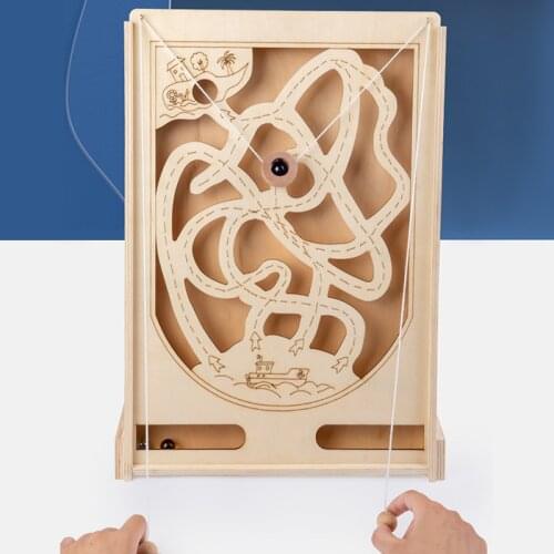 Boys And Girls Hand-Eye Coordination And Concentration Training Wooden Marbles Childrens Board Game Manual Control Pirates Toys