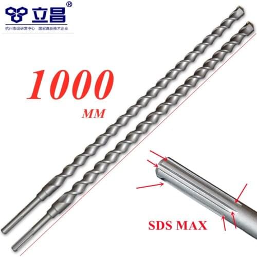 LICHANG 1000mm Sds MAX Plus Electric Hammer Drill Bit Set Impact Twist Metal Alloy Tools Professional Chaser for Concrete Wall