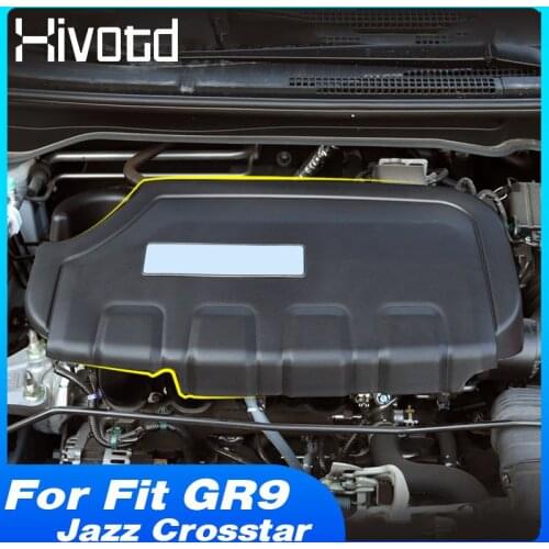 Hivotd Car Engine Protection Cover Dustproof Modified Bonnet Trim Part Interior Accessories For Honda Fit GR9 Jazz Crosstar 2021