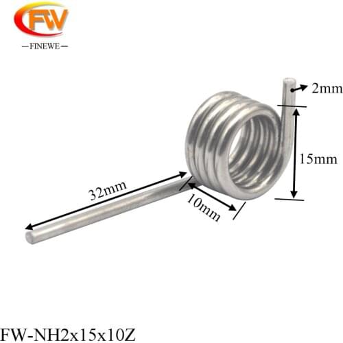 FINEWE 2pcs/lot SUS304 Torsion Spring 2mm 90 degree with custom service