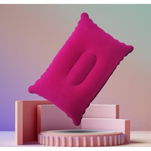 L-Convenient Ultralight Inflatable PVC Nylon Air Pillow Sleep Cushion Travel Bedroom Hiking Beach Car Plane Head Rest Support