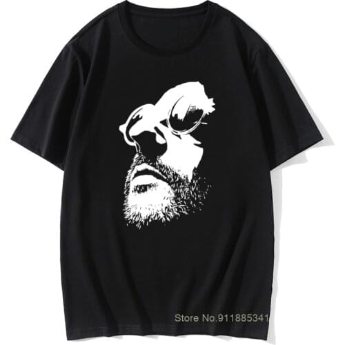 Leon Movie T Shirts for Men Cotton Tshirt Round Neck The Professional Mathilda Natalie Portman Besson Tee Shirt
