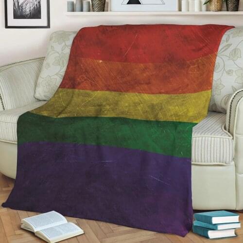 LGBT FLAG BEDDING SET 1 3D Printed Shabal Blankets Are Soft Warm And Washable And Throw On The Sofa For