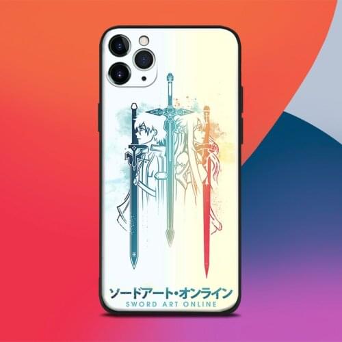 Sword Art Online Kirito Asuna SAO anime For iPhone se 6 6s 7 8 plus x xr xs 11 pro max soft silicone phone case cover shell