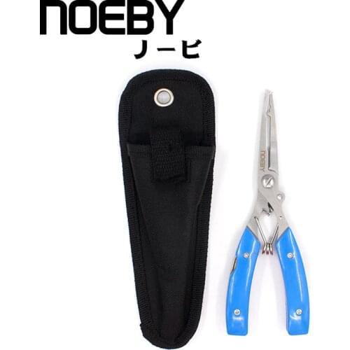 NOEBY Long Header Stainless Steel Fish Pliers with Bag multifunctional lure fishing tools line cutter fishing controller grip