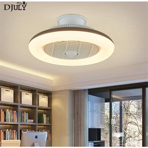 Nordic modern design round Acrylic ceiling fan lamp for living room office indoor lighting fixtures dining room led luminaire