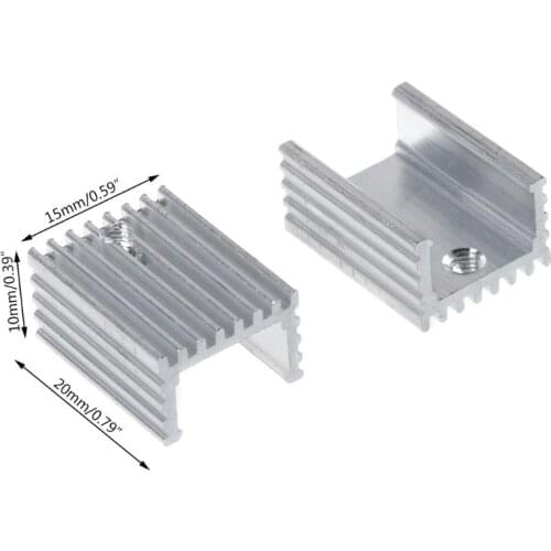 10Set TO-220 Cooling Radiator Aluminum Sheet Heatsink Transistor Heat Sink Cooler Radiator Cooling Silicone Pads for PC Computer