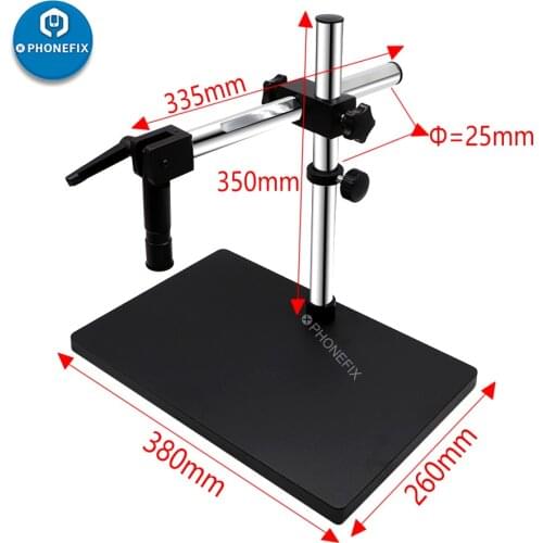 Industrial Microscope Base Platform + Double Arm Rotating Bracket High Temperature Resistant Work Mat For Stereo Microscope
