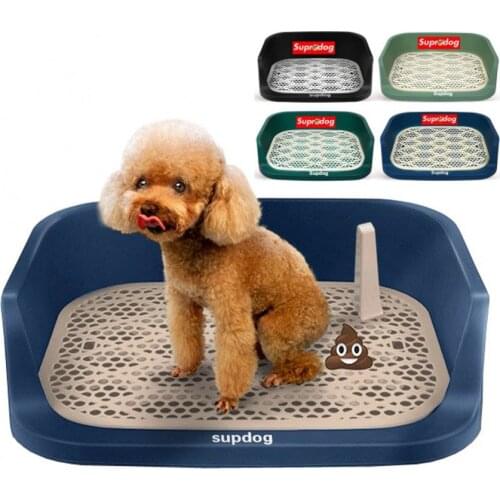 2021 New Pet Toilet Tray Shit Pee Potty Large Size Grid Pillar Fence Splash Proof Male Female Universal Dog Bedpan Pet Supplies