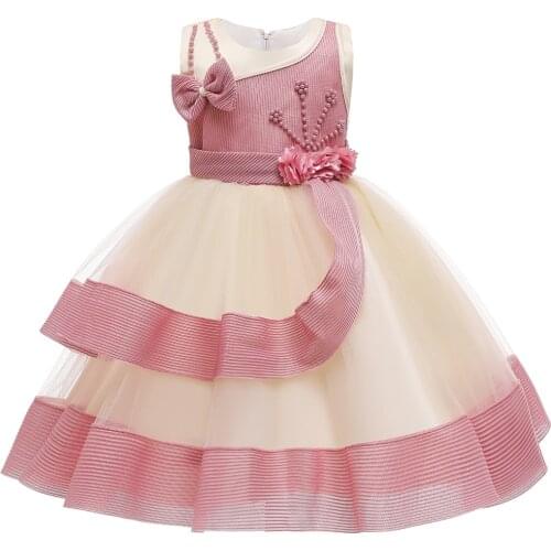 Teen Summer Elegant Flower Dress Princess Kid Dresses For Girl Children Wedding Party Dress Vestidos Infantil Costume 8 10 Years