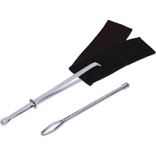 Useful Creative 2Pcs Stainless Steel Cited Clips Elastic Belt Wearing Rope Weaving Tool Bag Wrap Rope Wearing Sewing Accessories