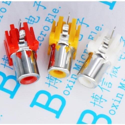 50Pcs/Lot Rca Socket 2 Feet 3 Feet Av Same Core Socket Pcb Welding Audio Video Lotus Seat Av-8.4-5