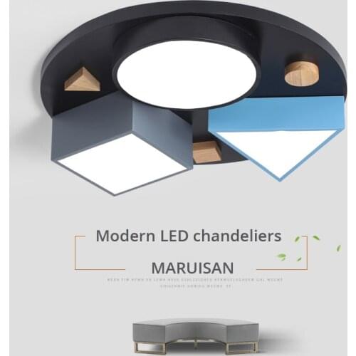 Modern LED Chandeliers Indoor Lights Fixtures For kid Bedroom Hall Living Dining Room Chandelier Wood Home lighting Lustre