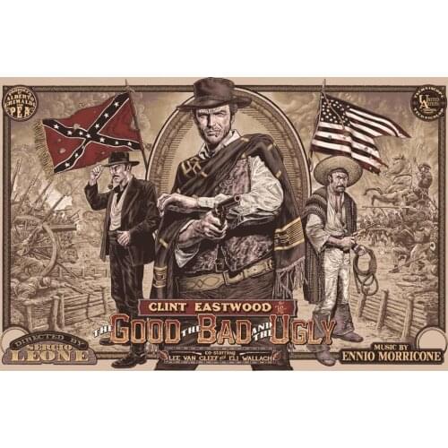 Lot style Choose The Good The Bad The Ugly Movie Art print Silk poster Home Wall Decor