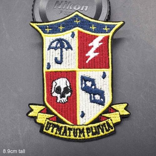 Round The Skull Umbrella Lightning Academy Maths Embroidered Clothes Patches For Clothing Cap Jeans Stickers Garment Wholesale