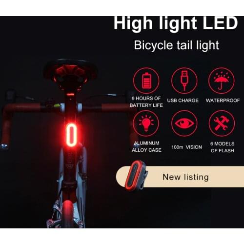 USB Rechargeable Bicycle Rear Light Cycling LED Taillight Back Lamp for Bicycle sign folding bike accessories led bike light
