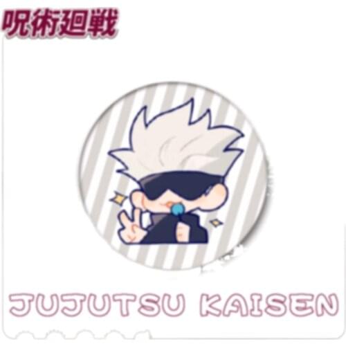 10 Pieces 58mm Jujutsu Kaisen Badge Anime Collection Tinplate Badge Two-dimensional Comic Figures Badge