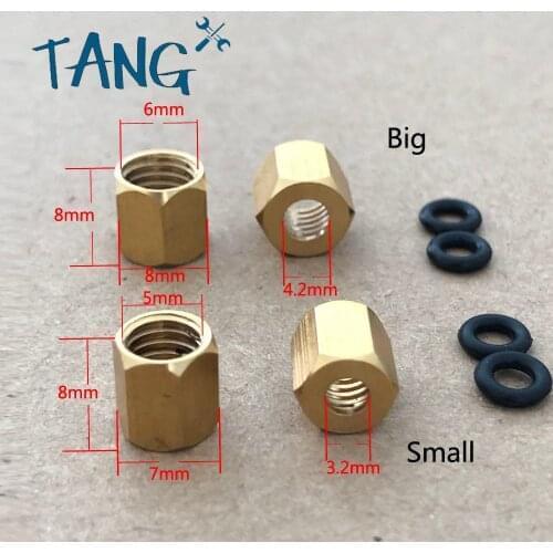 20pcs Small/Large Copper Nut O ring Screw 2*3mm and 4*3mm For Epson UV Damper 1390 DX7 DX4 DX5 Ink Tube