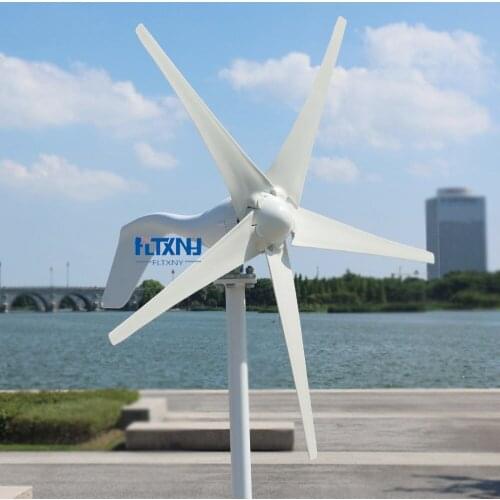 400W Small Windmill for Home 3 Phase Ac 12v 24v Horizontal Wind Turbine Generator for Streetlight With MPPT Controller