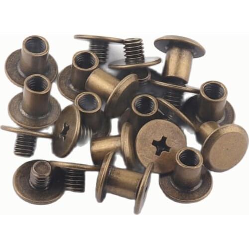 7*10mm bronze Screw Rivets Metal Button Screw back Studs Screw Studs for handbag Belt Leather Craft screw studs rivet Stud