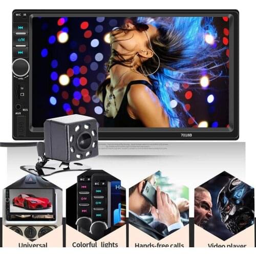 7 Inch 2 DIN Bluetooth Multimedia Touch Screem Car Stereo Radio Dual Ingot Connected To The Camera 7" Double Car MP5 Player